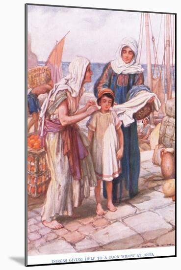 Dorcas Giving Help to a Poor Widow-Arthur A. Dixon-Mounted Giclee Print