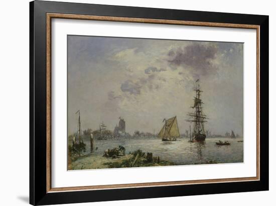 Dordrecht, 1873 (Oil on Canvas)-Johan-Barthold Jongkind-Framed Giclee Print