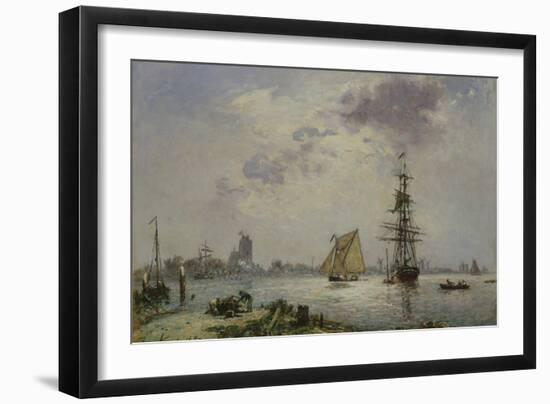 Dordrecht, 1873 (Oil on Canvas)-Johan-Barthold Jongkind-Framed Giclee Print