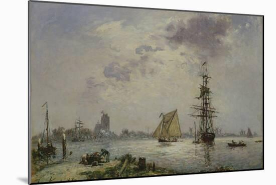 Dordrecht, 1873 (Oil on Canvas)-Johan-Barthold Jongkind-Mounted Giclee Print