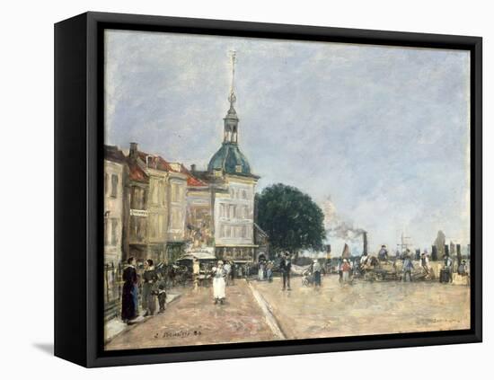 Dordrecht, La Ville, 1884-Eugène Boudin-Framed Premier Image Canvas