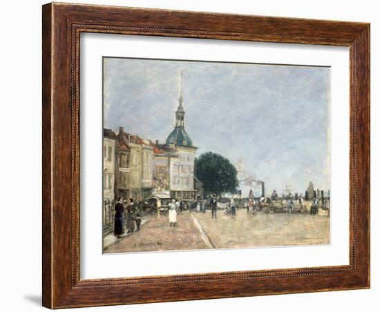 Dordrecht, La Ville, 1884-Eugène Boudin-Framed Giclee Print