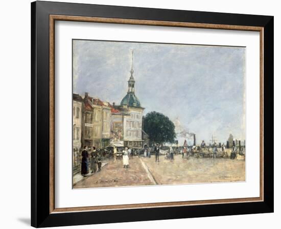 Dordrecht, La Ville, 1884-Eugène Boudin-Framed Giclee Print