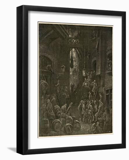 Dore Dockland Scene-Gustave Doré-Framed Art Print