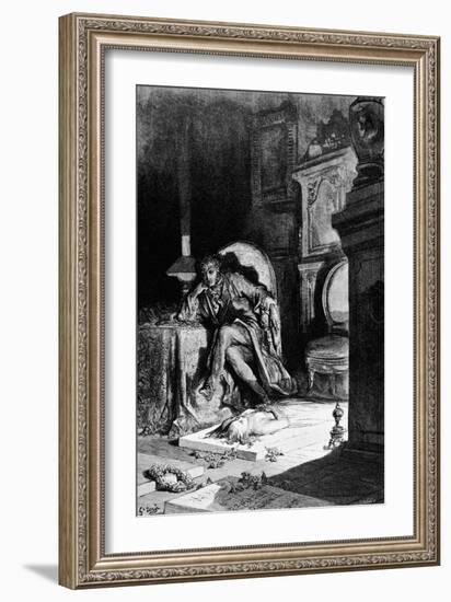 Dore: The Raven, 1882-Gustave Doré-Framed Giclee Print