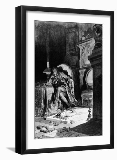 Dore: The Raven, 1882-Gustave Doré-Framed Giclee Print