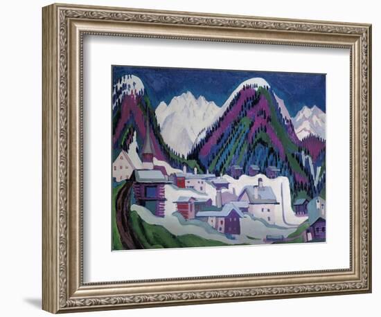 Dorf Monstein Bei Davos, 1927-Ernst Ludwig Kirchner-Framed Giclee Print