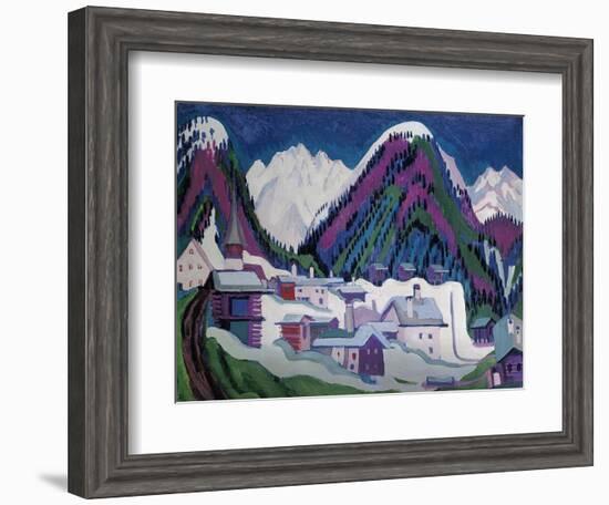 Dorf Monstein Bei Davos, 1927-Ernst Ludwig Kirchner-Framed Giclee Print