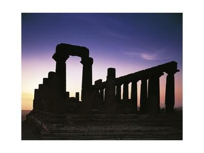 POSTER AGRIGENTO SICILY VALLEY OF THE TEMPLES ITALY TRAVEL VINTAGE REPRO FREE SH