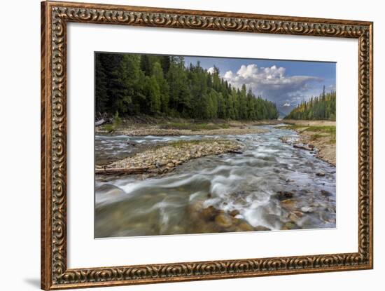 Doris Creek Runs into Hungry Horse Reservoir with Flathead Range, Flathead National Forest, Montana-Chuck Haney-Framed Photographic Print