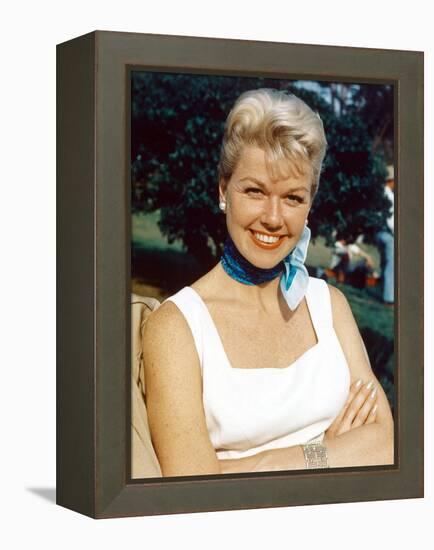 Doris Day born as Doris Kappelhoff in Cincinnati 1924, actrice, singer and producer, here 1955 (pho-null-Framed Stretched Canvas