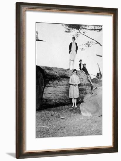 Doris, Jessie, Jessie Yvonne and Ian Bryce Mckenzie, Waipu, Late 1930S-null-Framed Photographic Print