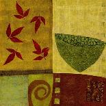 Green Bowl with Nandina Leaves-Doris Mosler-Laminated Giclee Print