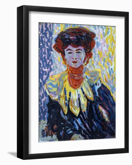 Doris with Ruff Collar, C. 1906-Ernst Ludwig Kirchner-Framed Giclee Print