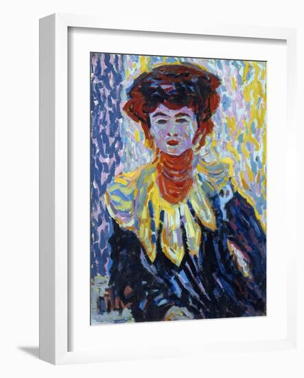 Doris with Ruff Collar, C. 1906-Ernst Ludwig Kirchner-Framed Giclee Print