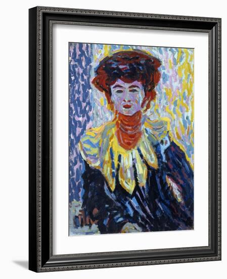 Doris with Ruff Collar, C. 1906-Ernst Ludwig Kirchner-Framed Giclee Print