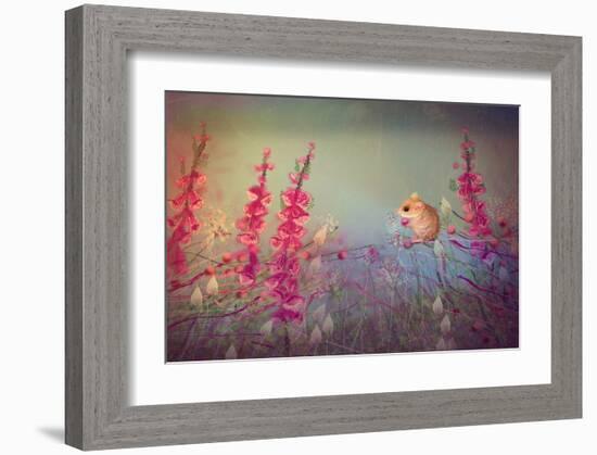 Dormouse party-Claire Westwood-Framed Art Print