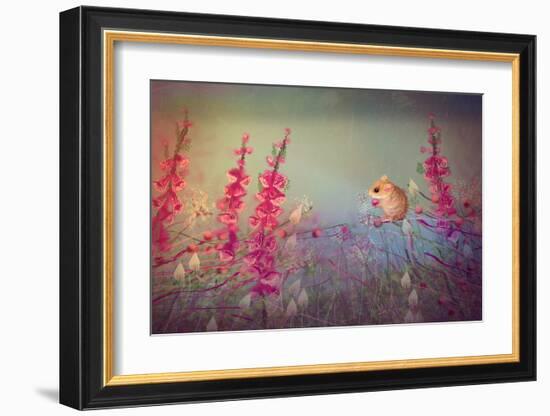 Dormouse party-Claire Westwood-Framed Art Print