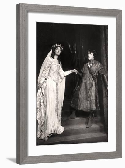 Dorothea Baird and Harcourt Williams (1880-195) in Paola and Francesca, 1907-Foulsham and Banfield-Framed Photographic Print