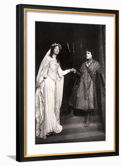 Dorothea Baird and Harcourt Williams (1880-195) in Paola and Francesca, 1907-Foulsham and Banfield-Framed Photographic Print