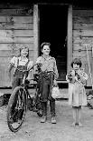 Beautiful Children with Bike and a Cat-Dorothea Lange-Art Print