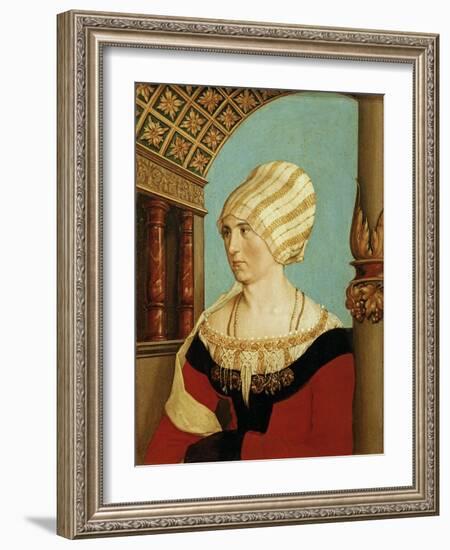 Dorothea Meyer, wife of Jakob Meyer zum Hasen, Mayor of Basel, Switzerland-Hans Holbein the Younger-Framed Giclee Print