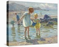 Children Playing Beside a Stream-Dorothea Sharp-Mounted Giclee Print
