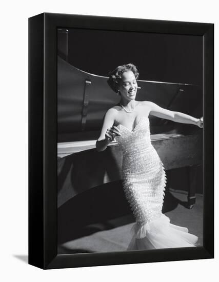 Dorothy Dandridge Dancing on a Night Club Dance Floor-Ed Clark-Framed Premier Image Canvas