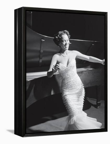 Dorothy Dandridge Dancing on a Night Club Dance Floor-Ed Clark-Framed Premier Image Canvas