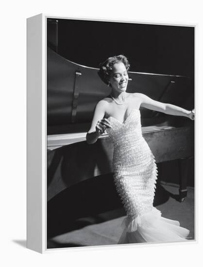 Dorothy Dandridge Dancing on a Night Club Dance Floor-Ed Clark-Framed Premier Image Canvas