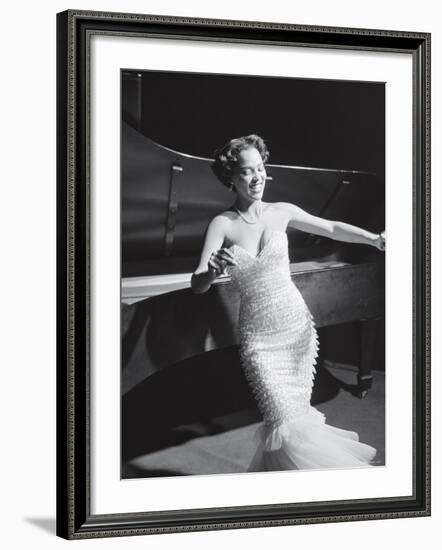 Dorothy Dandridge Dancing on a Night Club Dance Floor-Ed Clark-Framed Premium Photographic Print