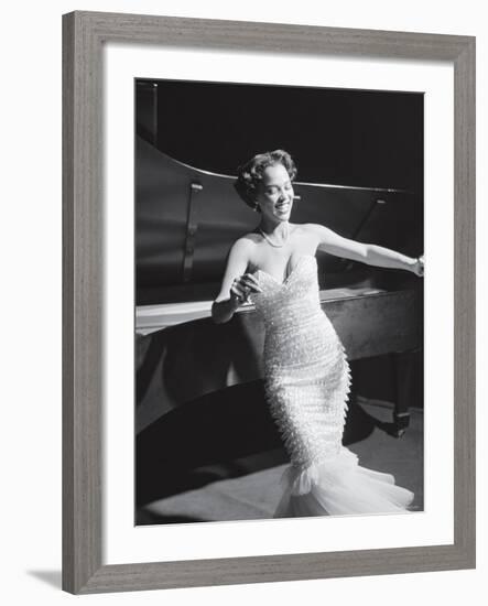 Dorothy Dandridge Dancing on a Night Club Dance Floor-Ed Clark-Framed Premium Photographic Print