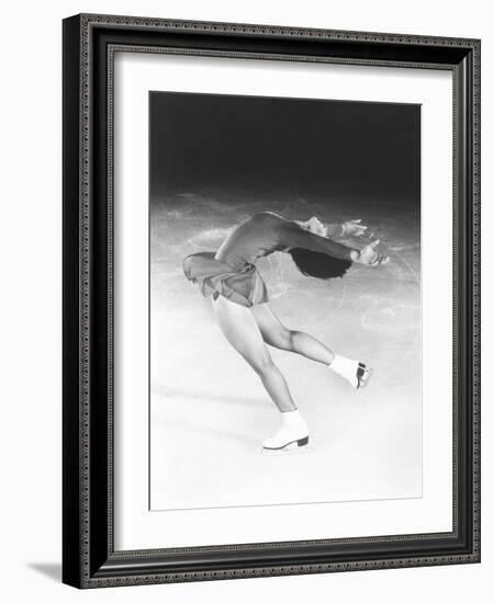 Dorothy Hamill, Star Skater, Performs a Layback Spin-null-Framed Premium Photographic Print