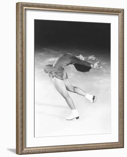 Dorothy Hamill, Star Skater, Performs a Layback Spin-null-Framed Photo