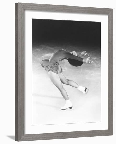 Dorothy Hamill, Star Skater, Performs a Layback Spin-null-Framed Photo