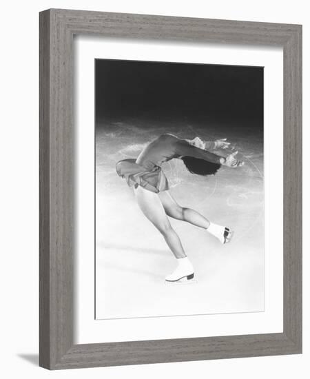 Dorothy Hamill, Star Skater, Performs a Layback Spin-null-Framed Photo