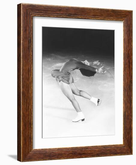 Dorothy Hamill, Star Skater, Performs a Layback Spin-null-Framed Photo