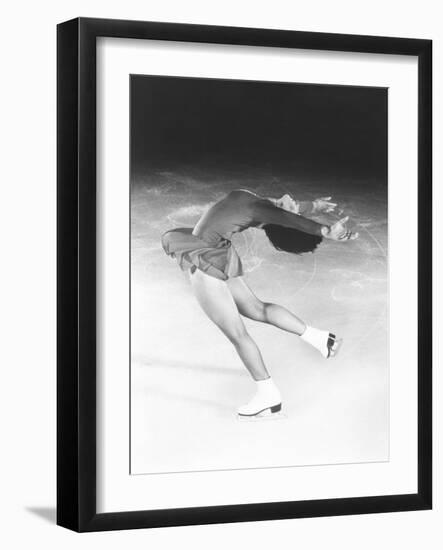 Dorothy Hamill, Star Skater, Performs a Layback Spin-null-Framed Photo