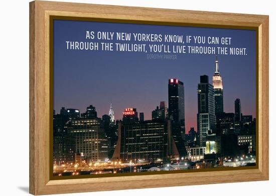 Dorothy Parker New Yorkers Quote-null-Framed Stretched Canvas