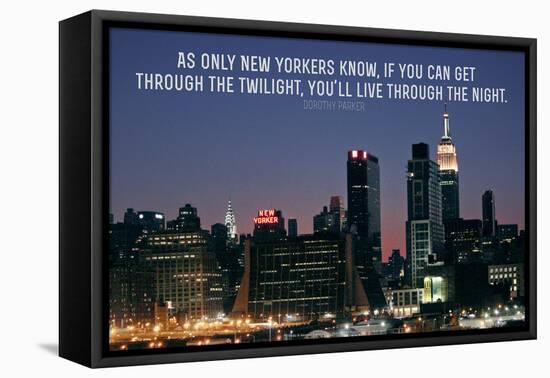 Dorothy Parker New Yorkers Quote-null-Framed Stretched Canvas