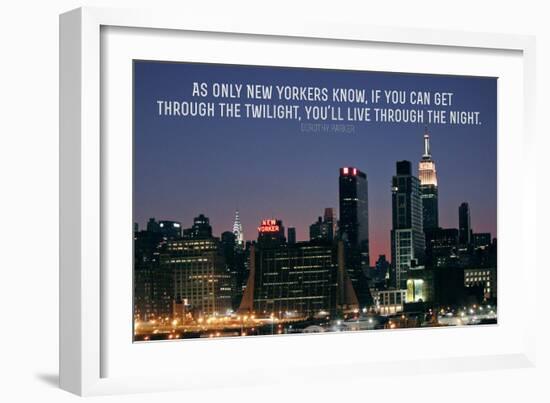 Dorothy Parker New Yorkers Quote-null-Framed Photo