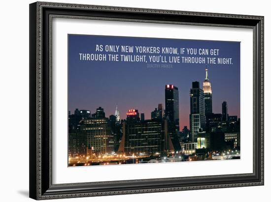 Dorothy Parker New Yorkers Quote-null-Framed Photo