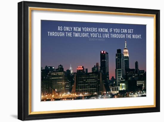 Dorothy Parker New Yorkers Quote-null-Framed Photo