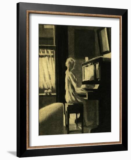 Dorothy Playing the Piano, 30th November 1931-George Adamson-Framed Giclee Print