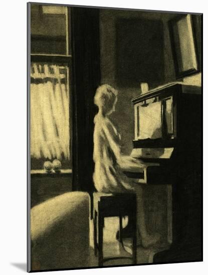 Dorothy Playing the Piano, 30th November 1931-George Adamson-Mounted Giclee Print