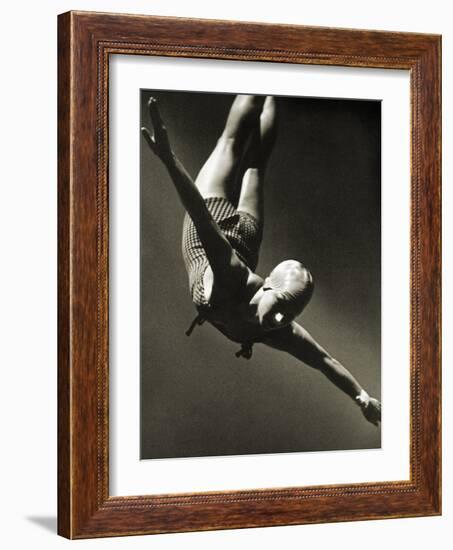 Dorothy Poynton at the Berlin Olympic Games, 1936-null-Framed Photographic Print