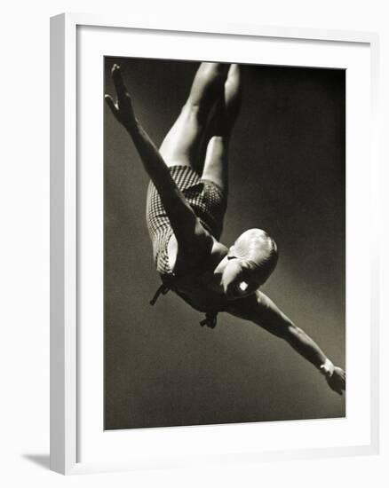 Dorothy Poynton at the Berlin Olympic Games, 1936-null-Framed Photographic Print