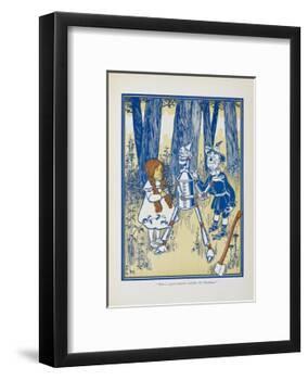 Dorothy, the Tin Woodman and the Scarecrow-William Denslow-Framed Giclee Print