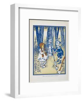 Dorothy, the Tin Woodman and the Scarecrow-William Denslow-Framed Giclee Print