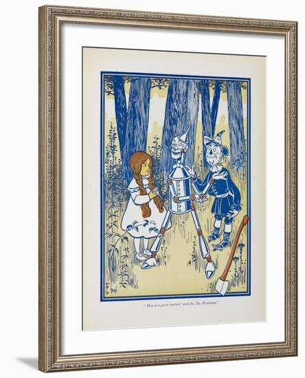 Dorothy, the Tin Woodman and the Scarecrow-William Denslow-Framed Giclee Print